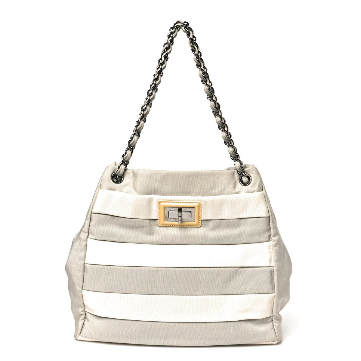 Nylon Quilted 2.55 Reissue Tote White Grey