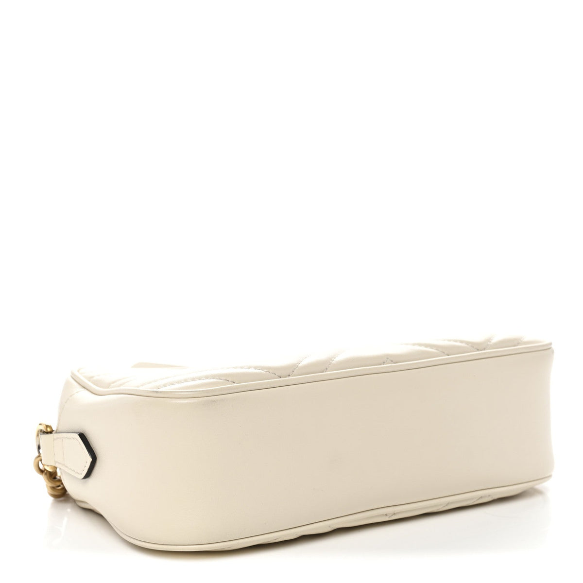Calfskin Matelasse Small GG Marmont Chain Shoulder Bag White