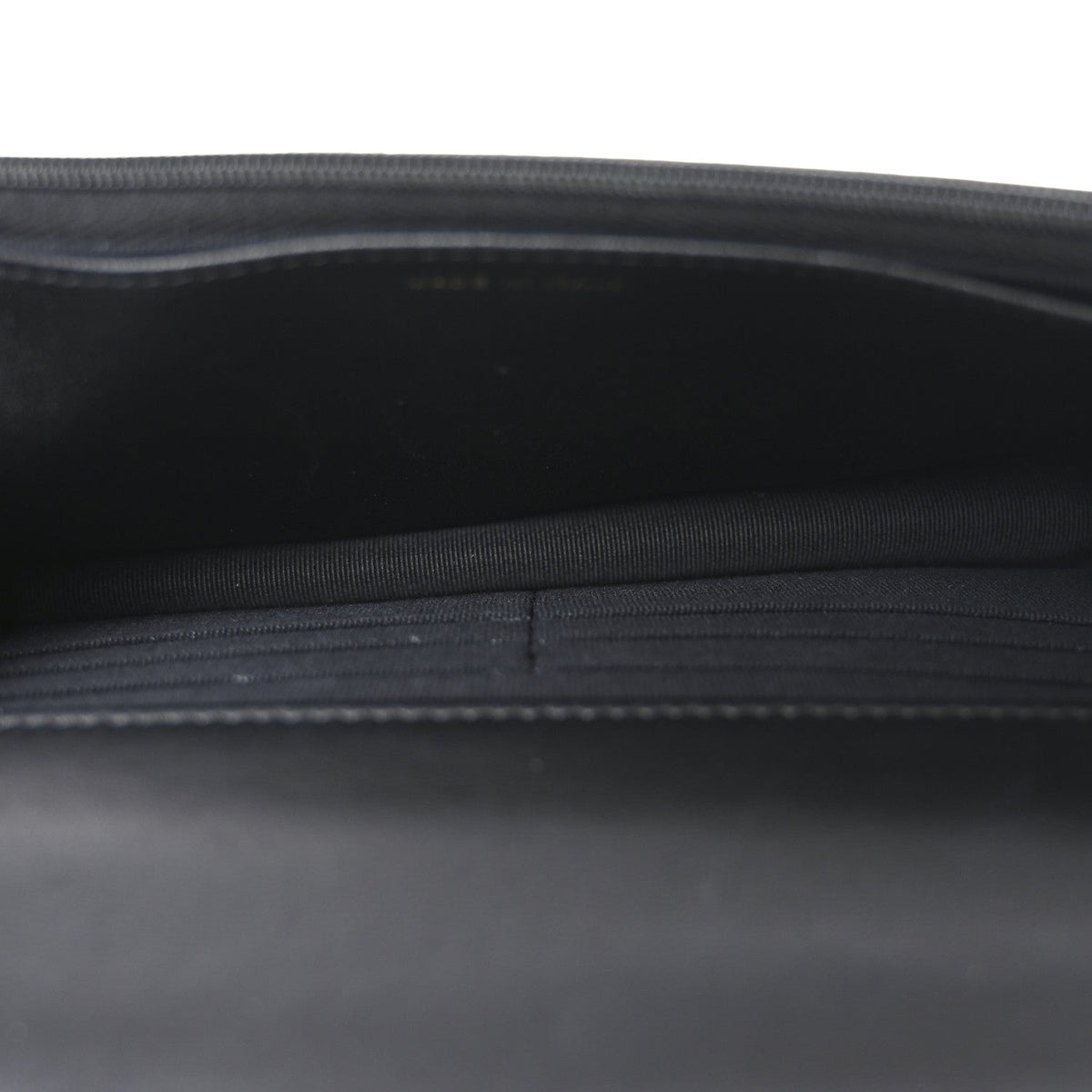 Lambskin Quilted Crystal Handle Wallet On Chain WOC Black