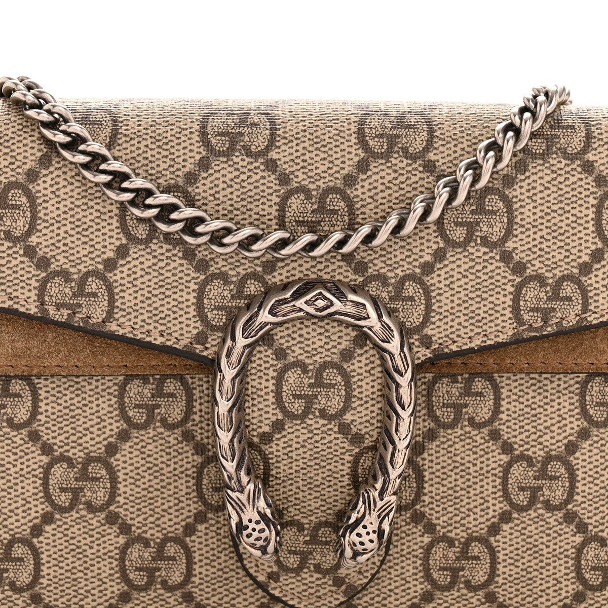 GG Supreme Monogram Super Mini Dionysus Shoulder Bag Taupe