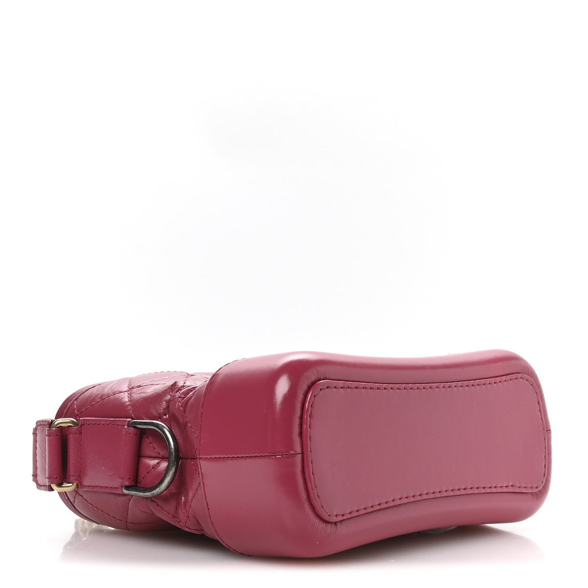 Aged Calfskin Quilted Small Gabrielle Hobo Fuchsia