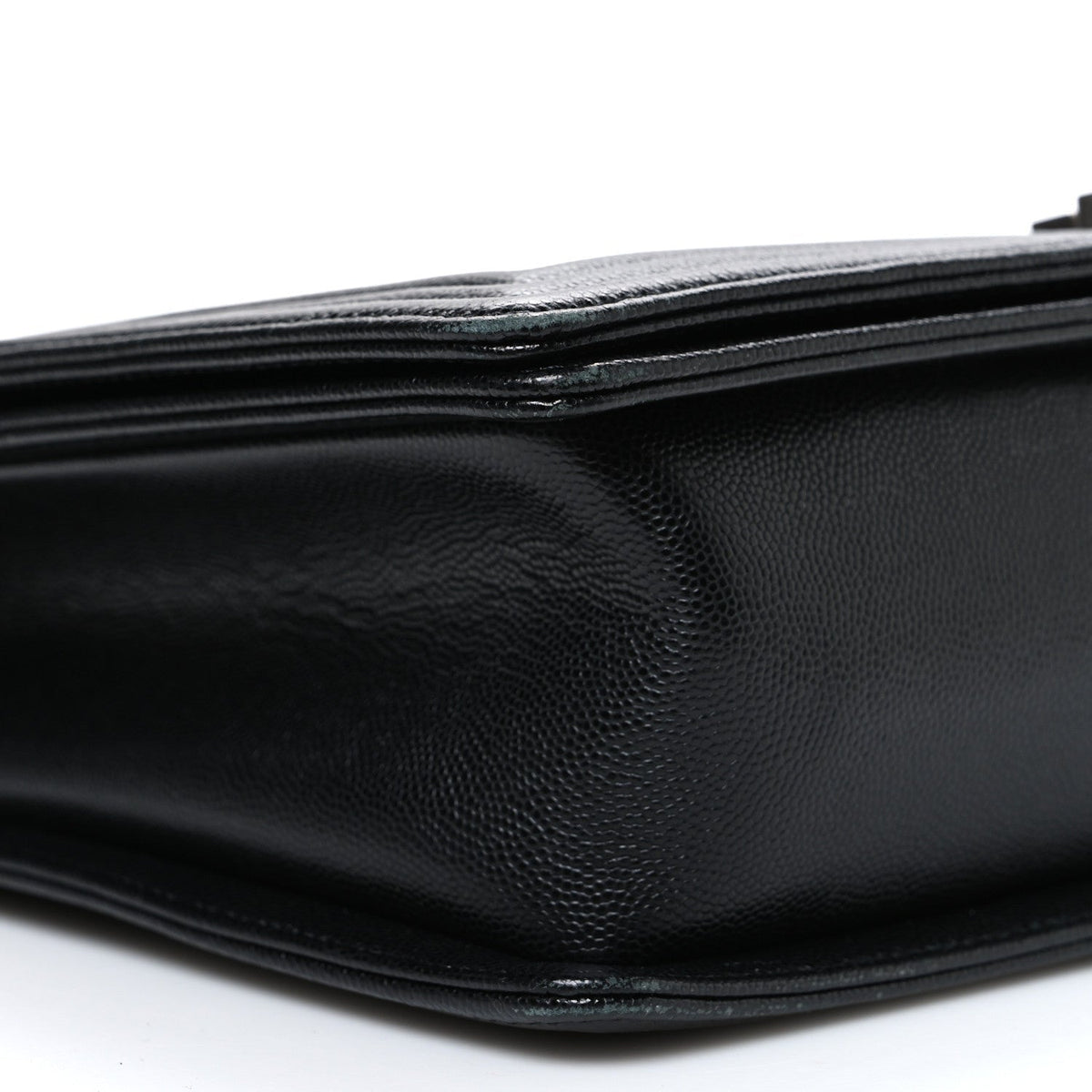 Caviar Quilted Large Boy Flap Black