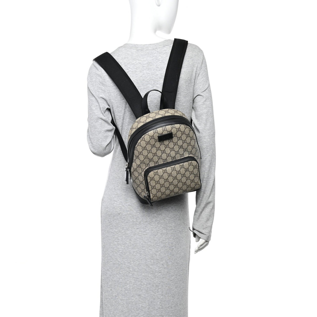 GG Supreme Monogram Small Eden Day Backpack Black