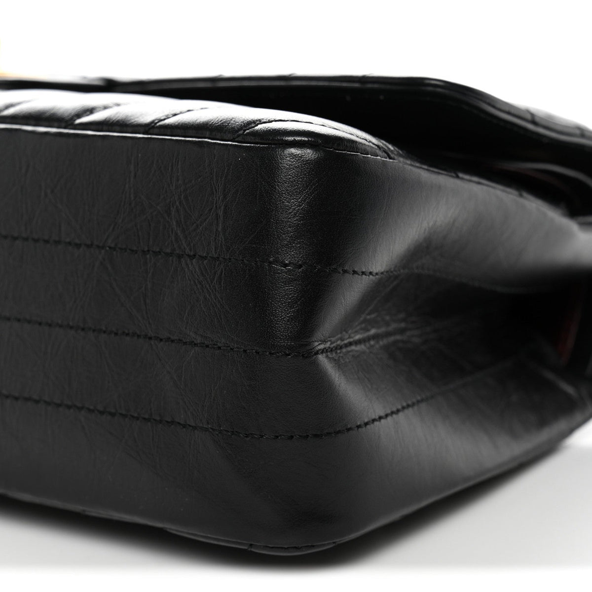 Aged Calfskin Chevron Quilted 2.55 Reissue 225 Flap Black