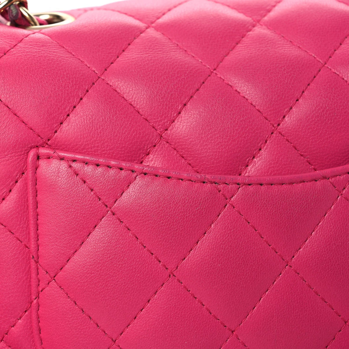 Lambskin Quilted Mini Square Flap Pink