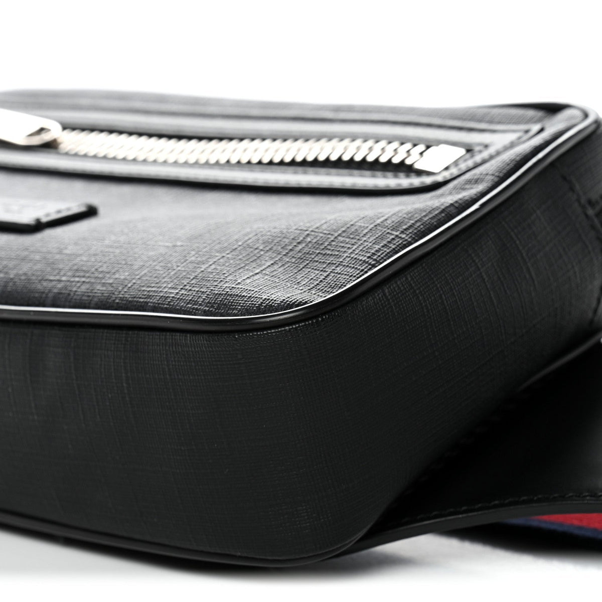 Soft GG Supreme Monogram Web Belt Bag Black Grey