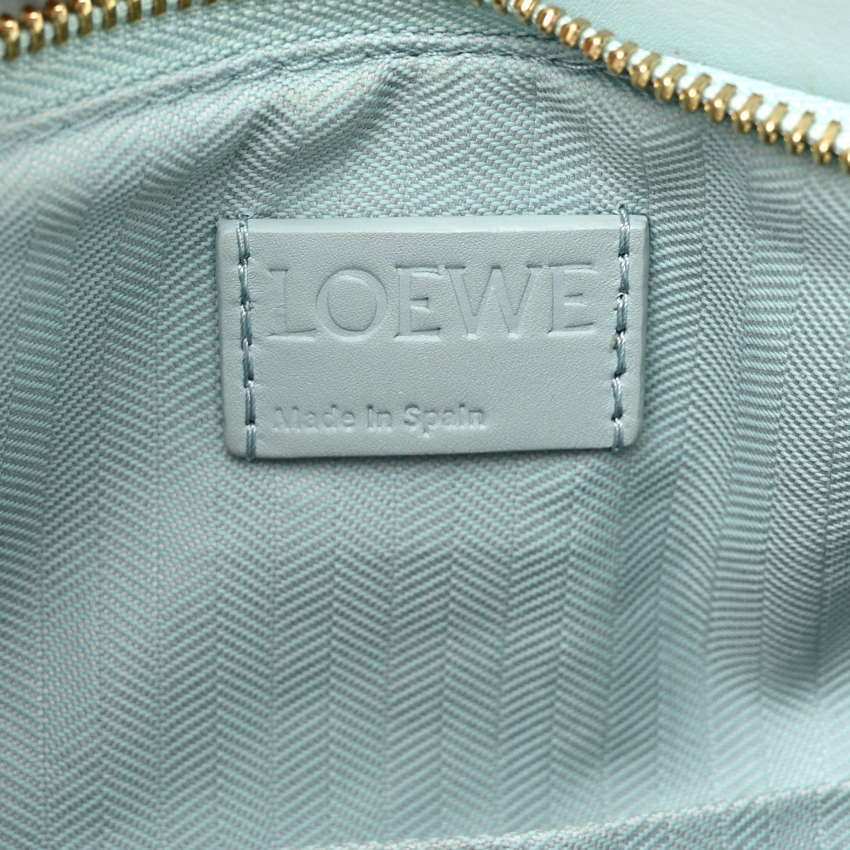 Grained Calfskin Small Puzzle Bag Aquamarine
