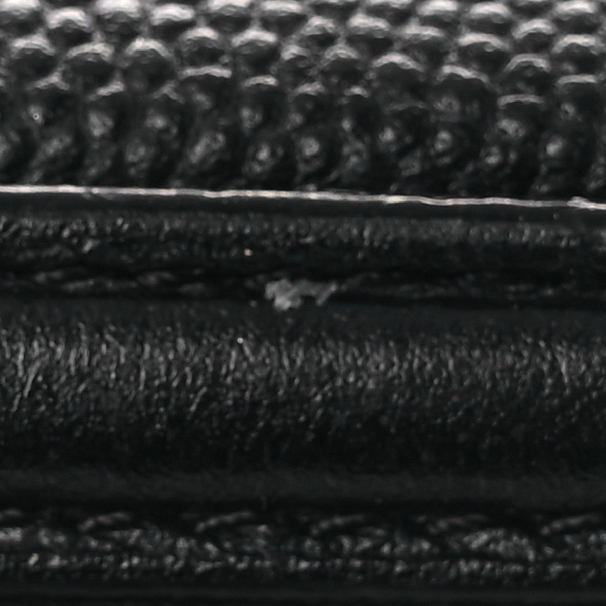 Caviar Quilted CC Filigree Vanity Clutch With Chain Black