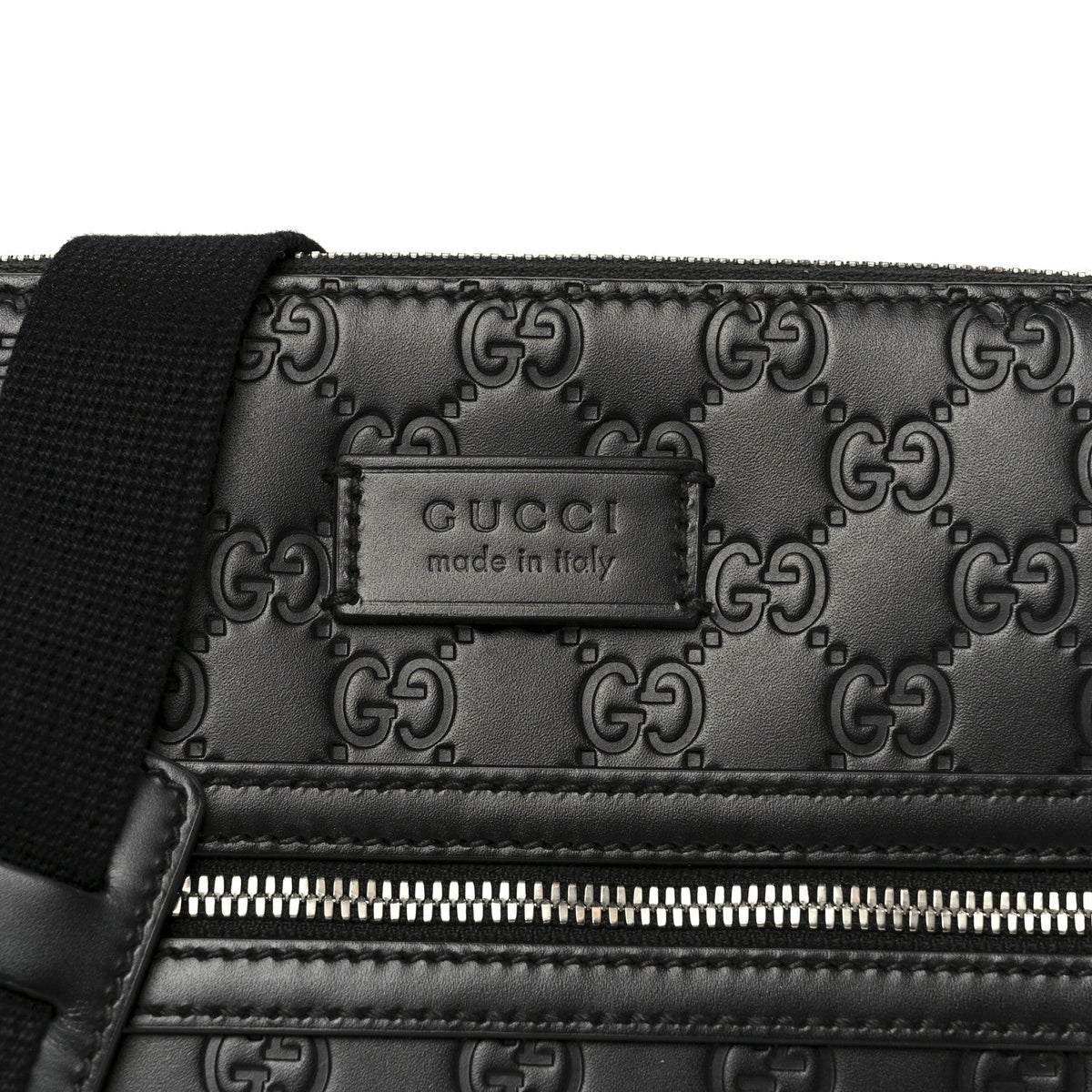 Guccissima Signature Small Messenger Bag Black