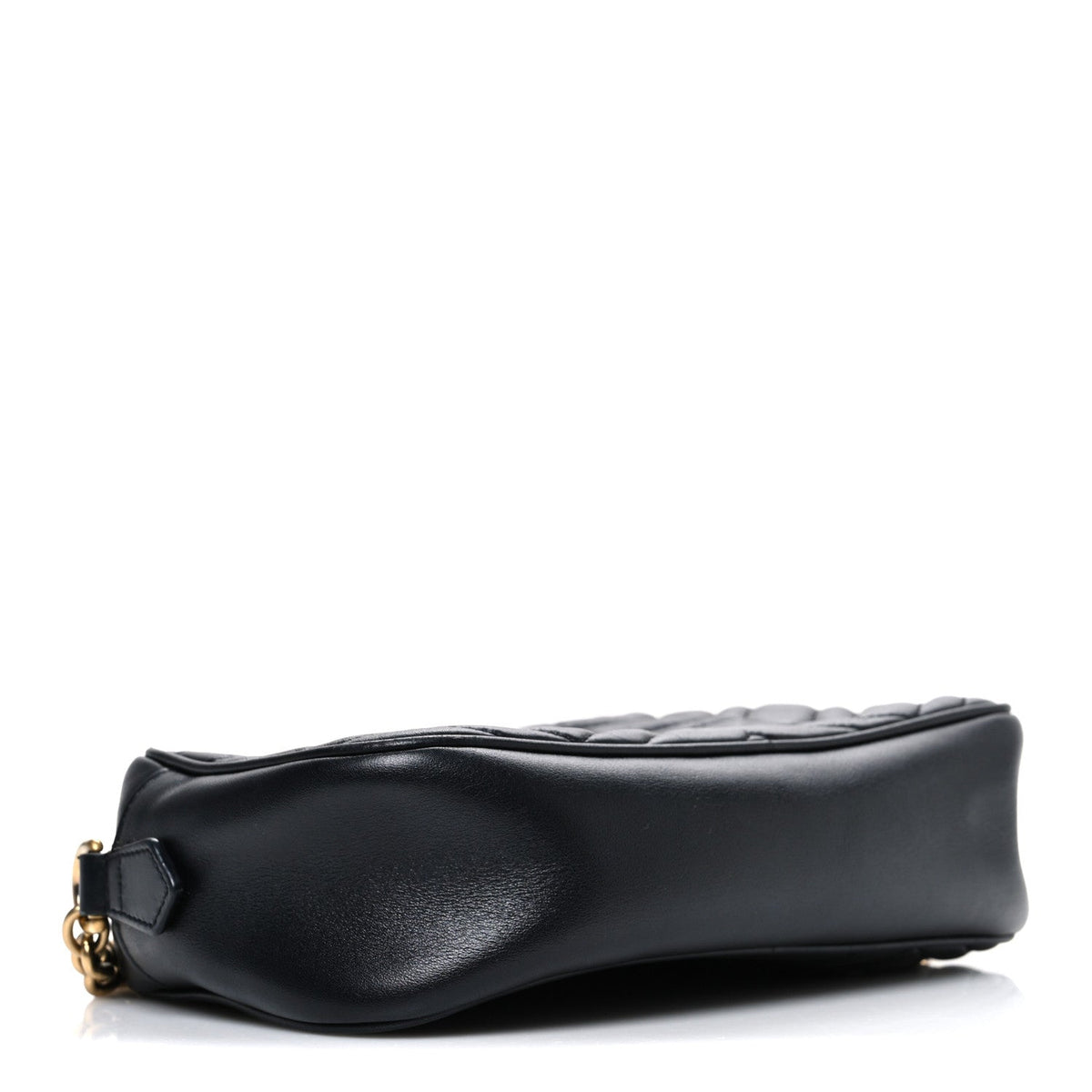 Calfskin Matelasse Small GG Marmont Chain Shoulder Bag Black