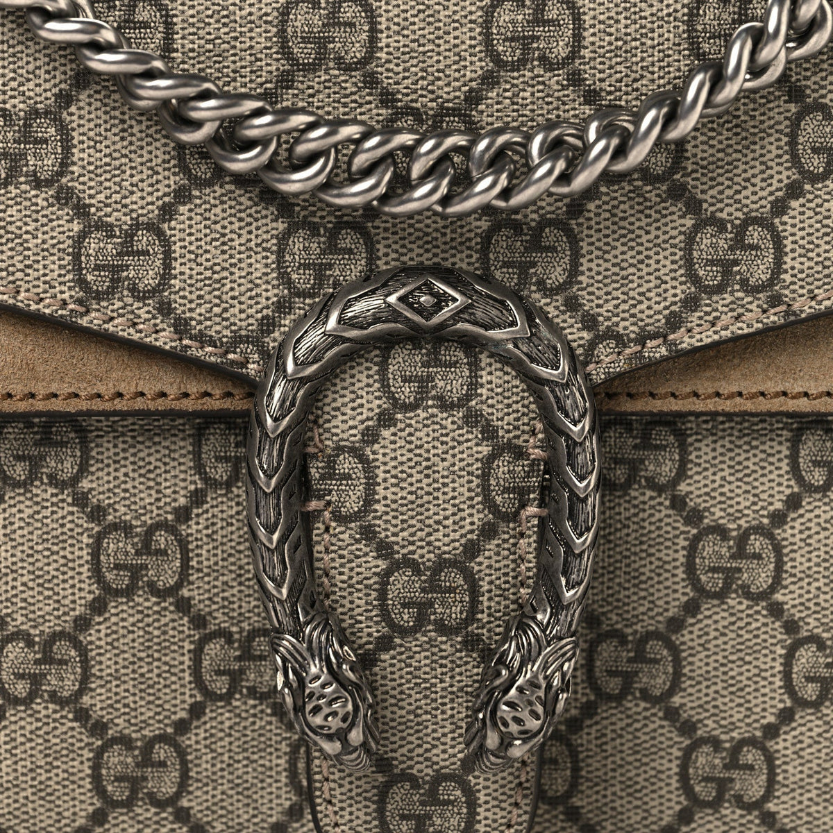 GG Supreme Monogram Mini Dionysus Shoulder Bag Taupe