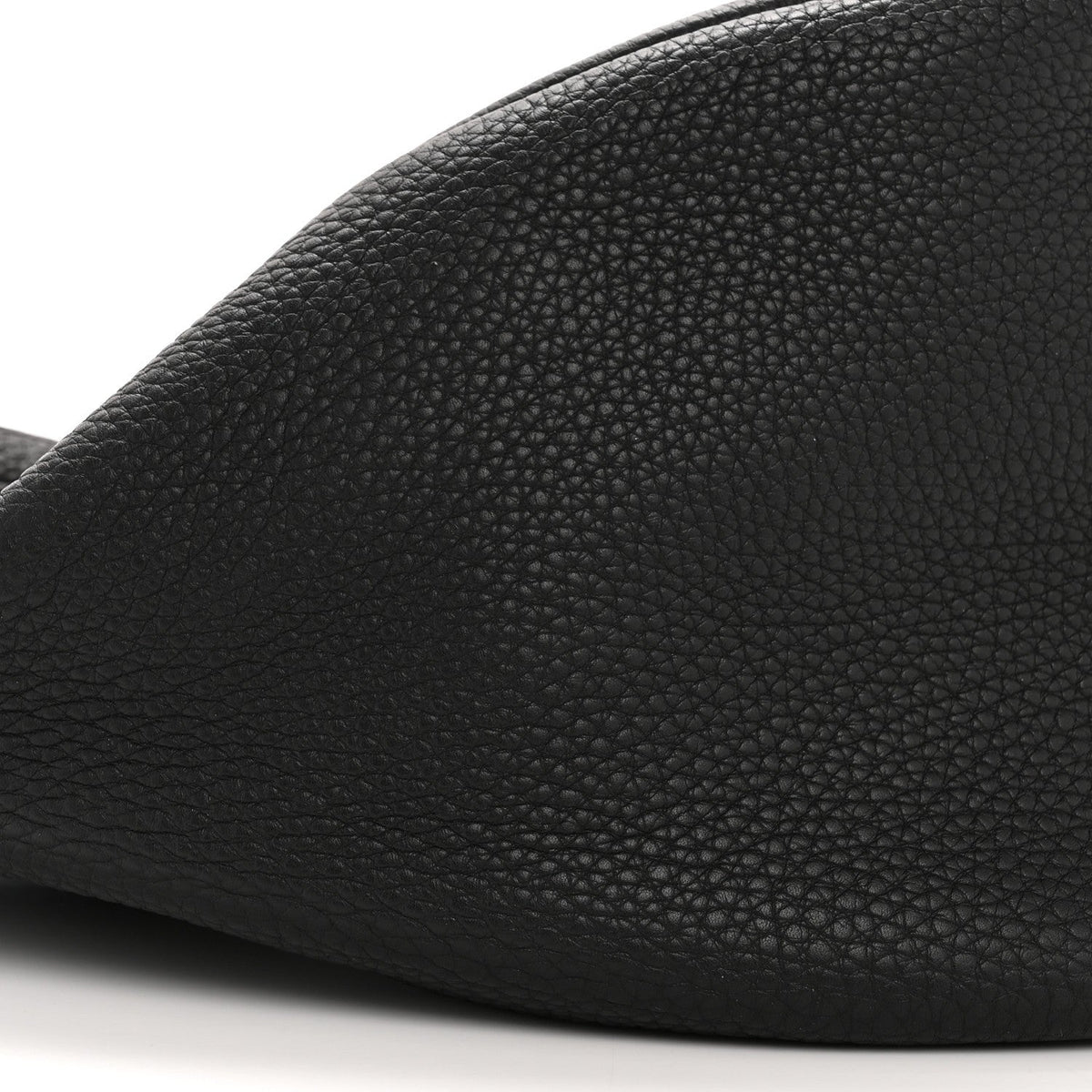 Grained Calfskin Large Slouchy Banana Bag Black