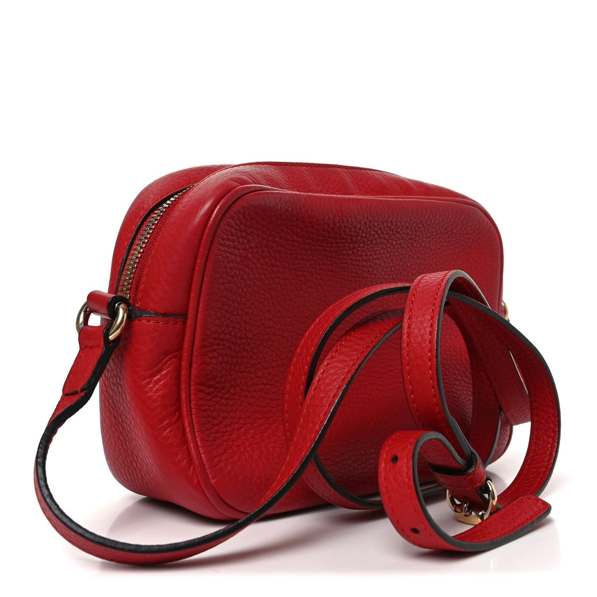 Pebbled Calfskin Small Soho Disco Bag Tabasco Red