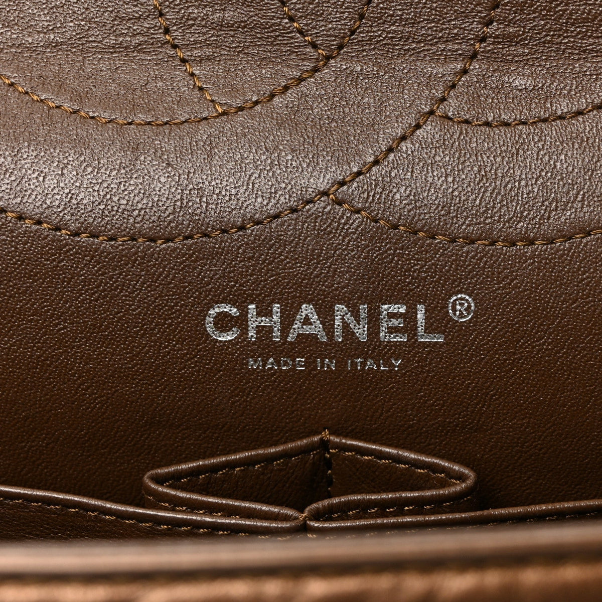 Metallic Aged Calfskin Quilted 2.55 Reissue 227 Flap Bronze