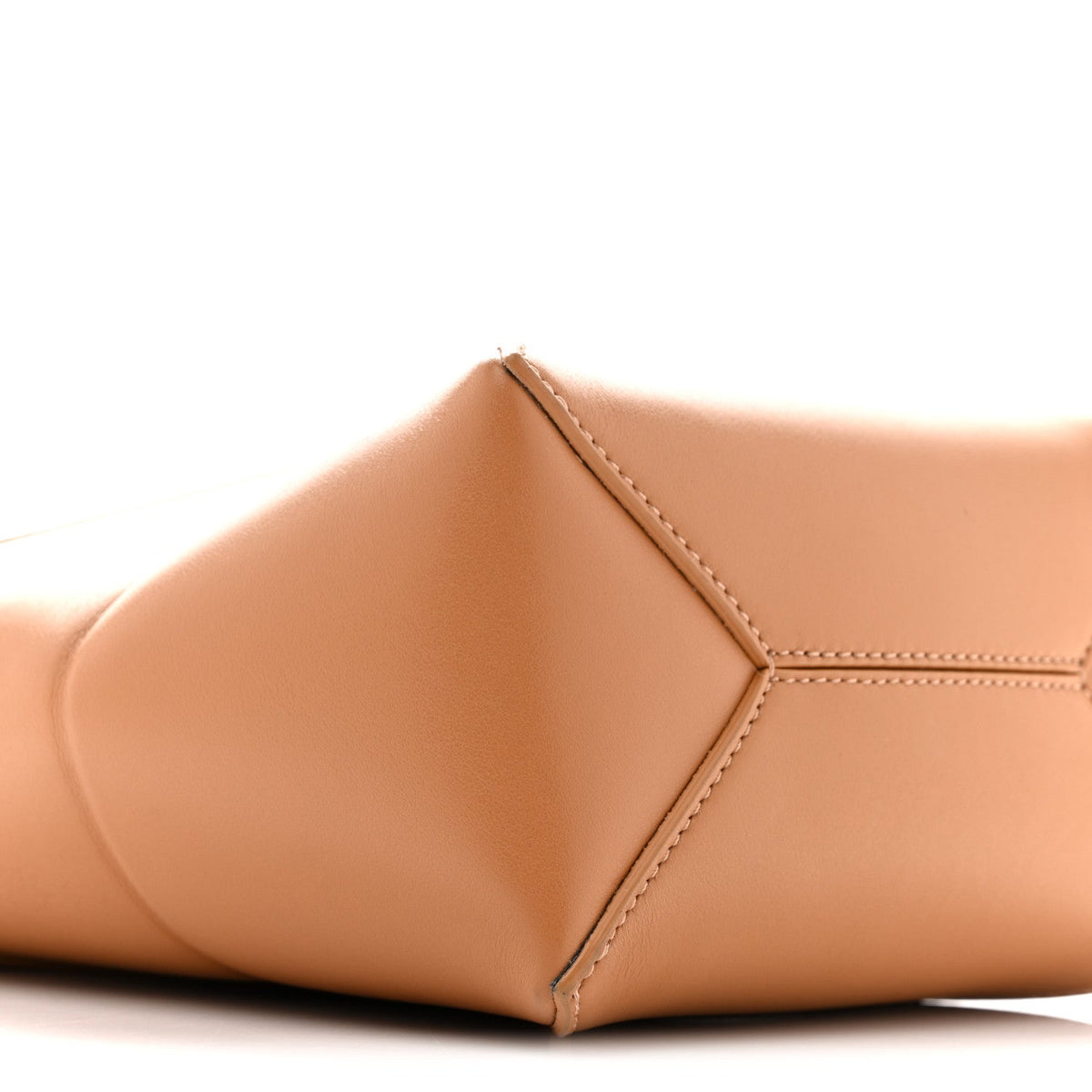 Shiny Calfskin Mini Puzzle Fold Tote Warm Desert