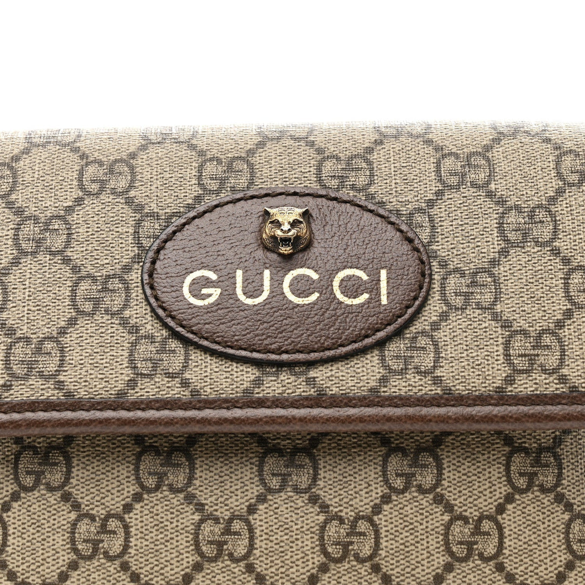 GG Supreme Monogram Neo Vintage Web Belt Bag Brown