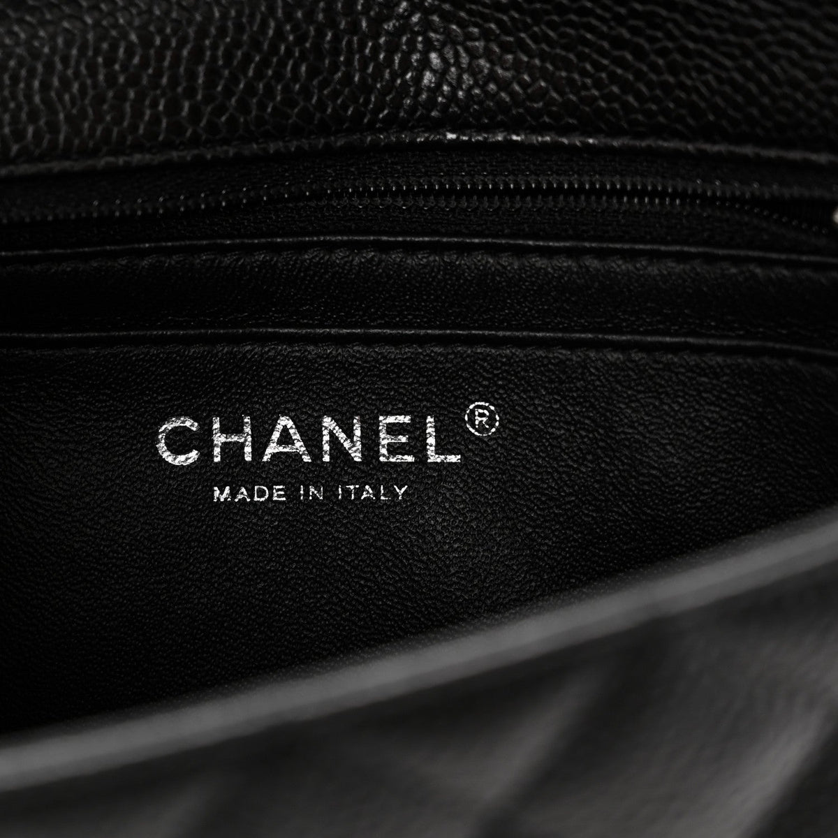 Caviar Quilted Mini Rectangular Flap Black