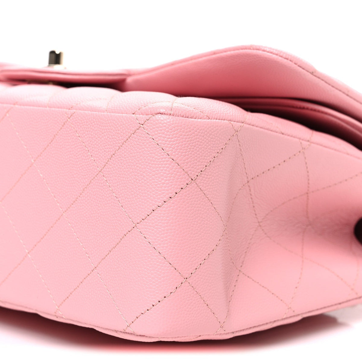 Caviar Quilted Jumbo Double Flap Pink
