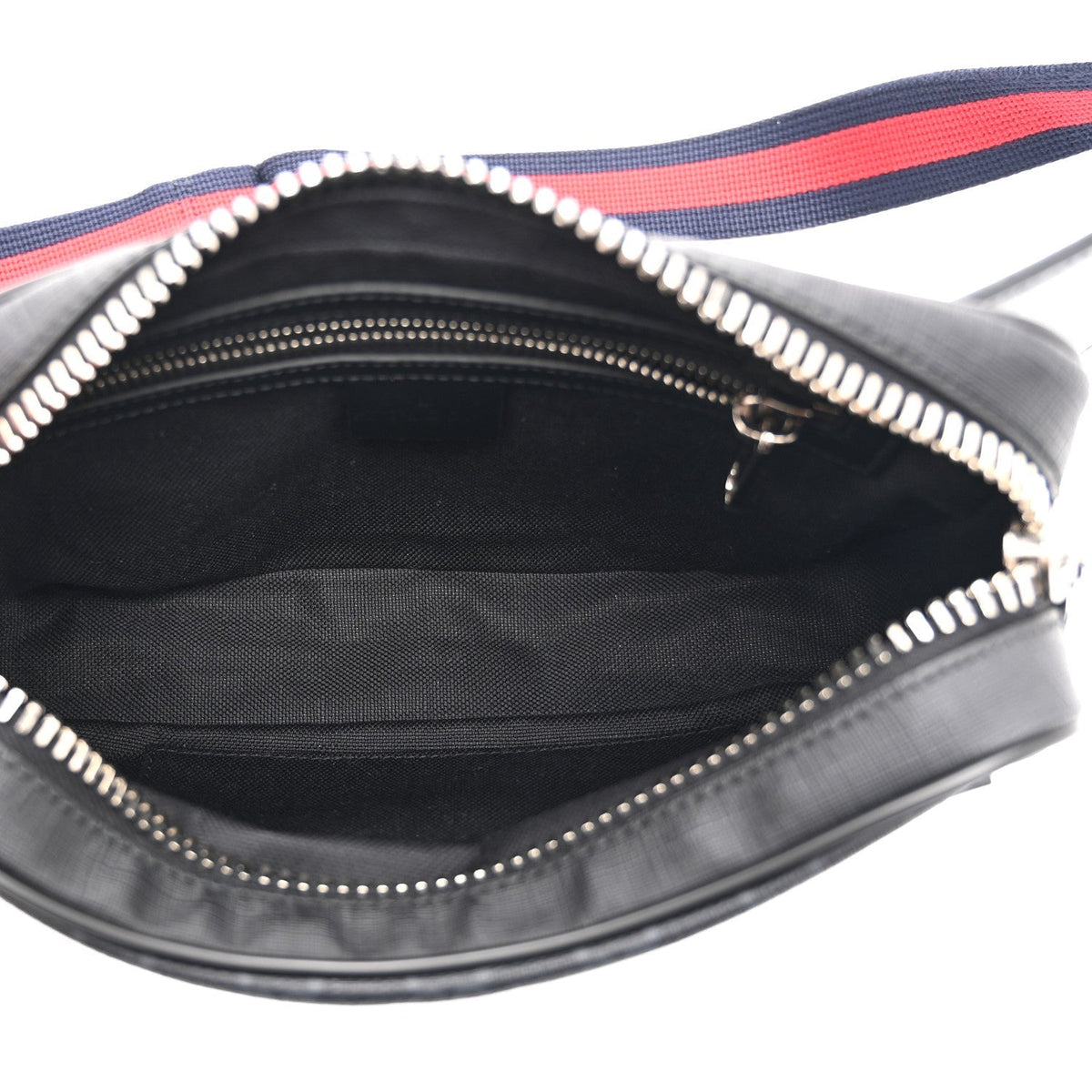 Soft GG Supreme Monogram Web Belt Bag Black Grey