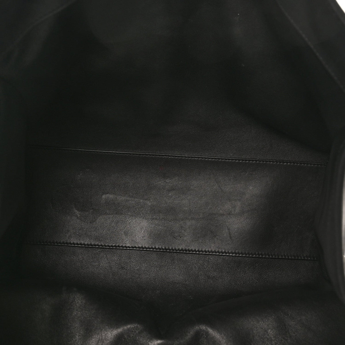 Polished Saddle Calfskin Alexia Bag Black
