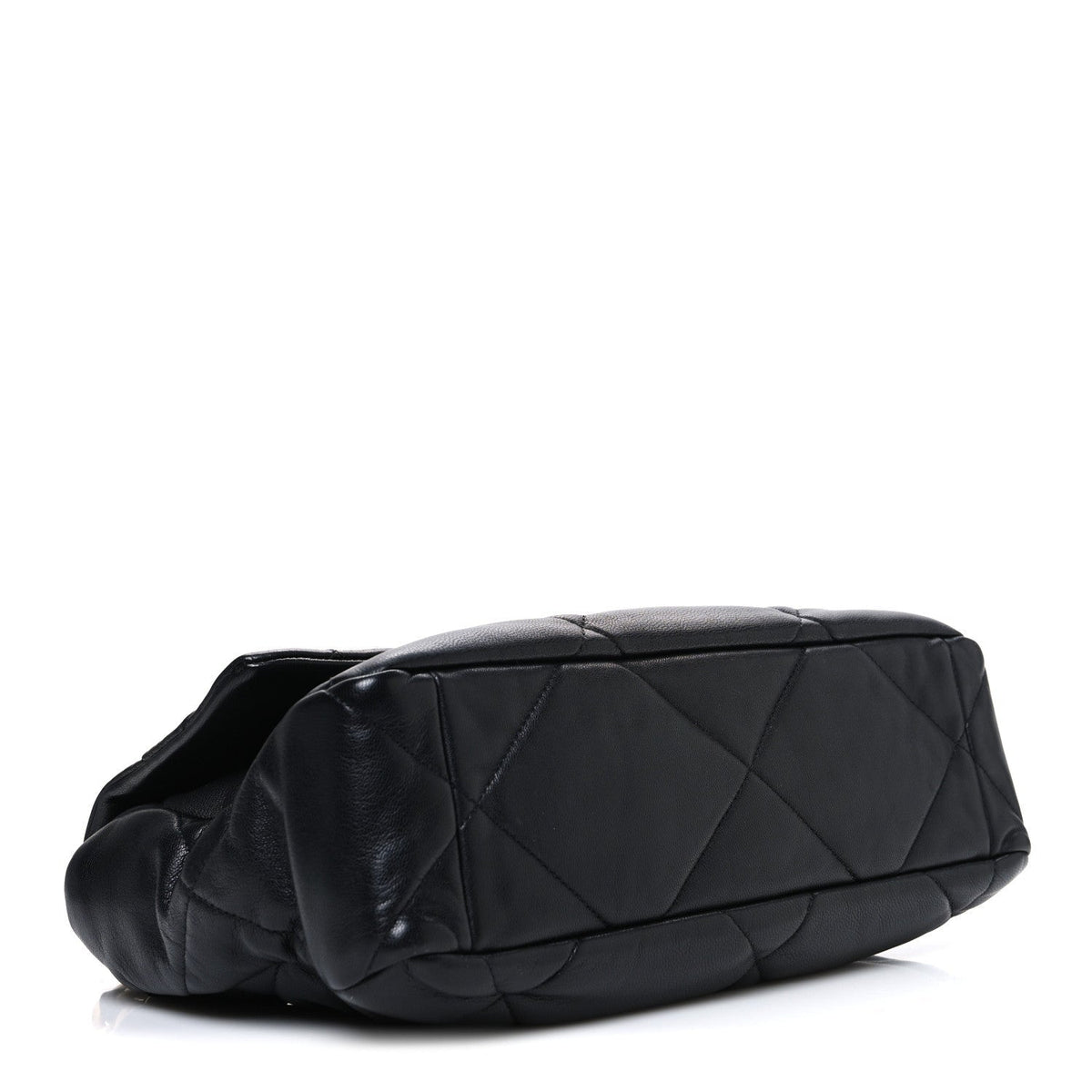 Goatskin Quilted Large Chanel 19 Flap Black