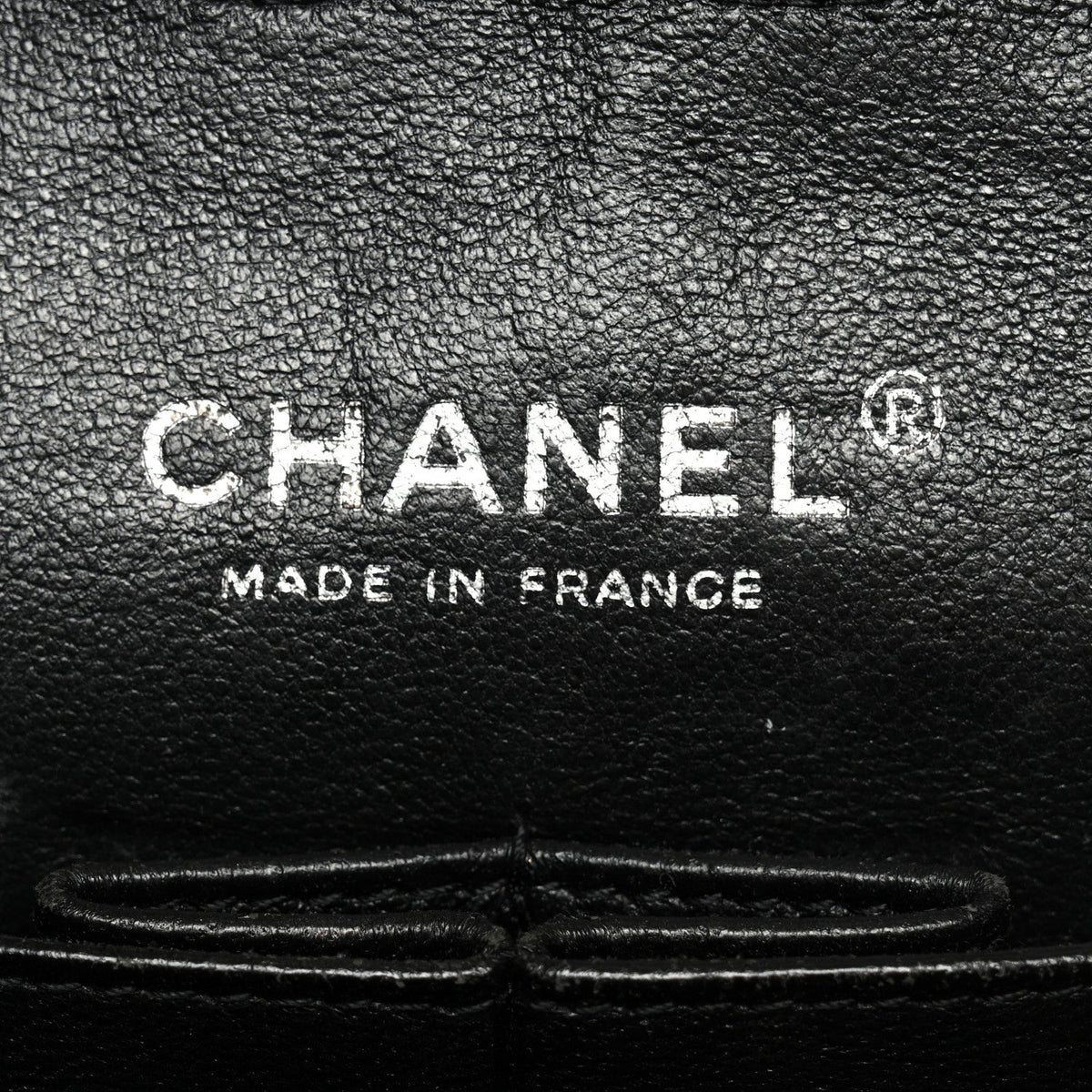 Patent Quilted Medium Double Flap Black