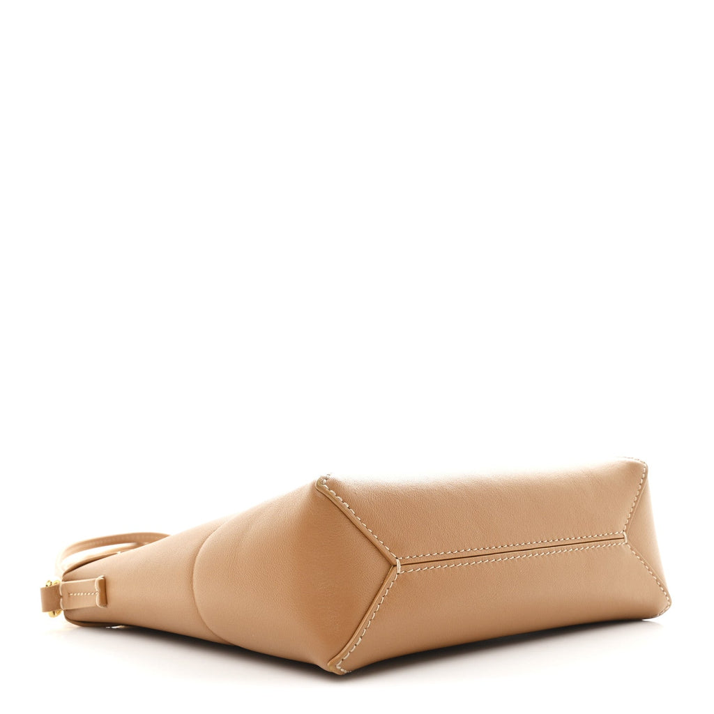 Shiny Calfskin Puzzle Fold Pouch Warm Desert