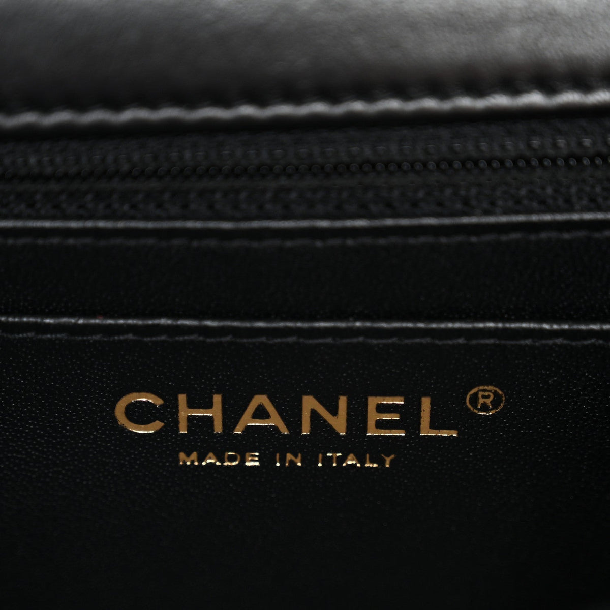 Lambskin Quilted Mini Rectangular Flap Black