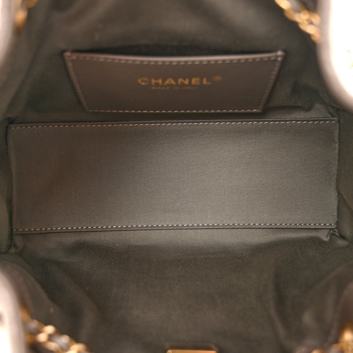 Suede Quilted Mini Chanel 25 Handbag Dark Grey