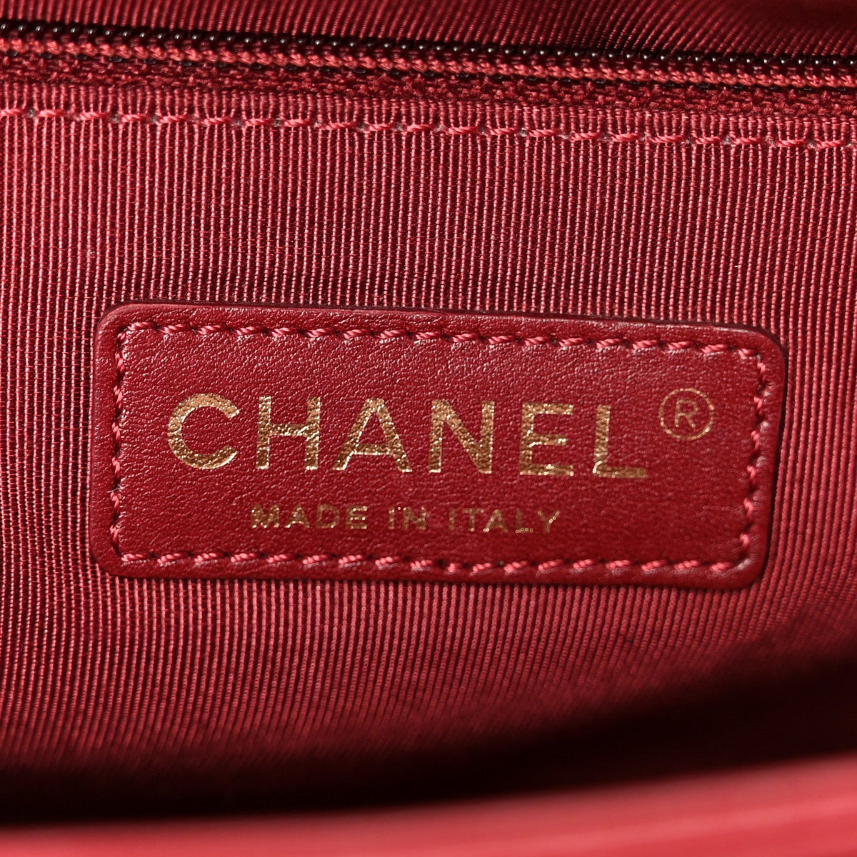 Lambskin Quilted New Medium Boy Flap Dark Red