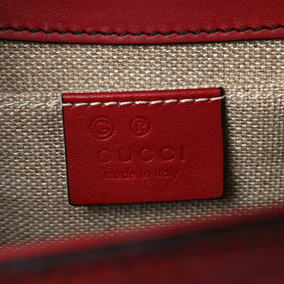 Microguccissima Medium Emily Chain Shoulder Bag Red