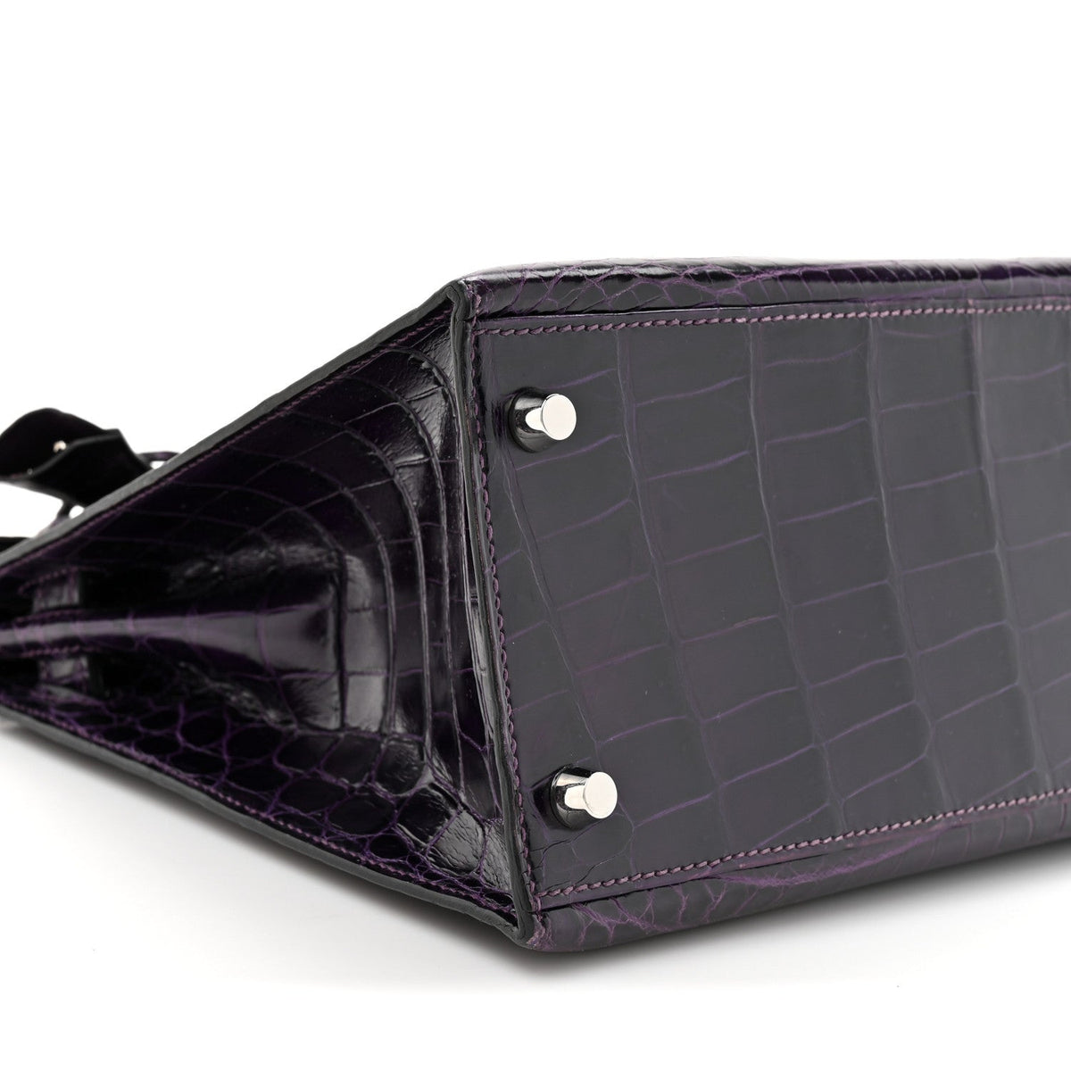 Shiny Niloticus Crocodile Kelly Sellier 28 Amethyst