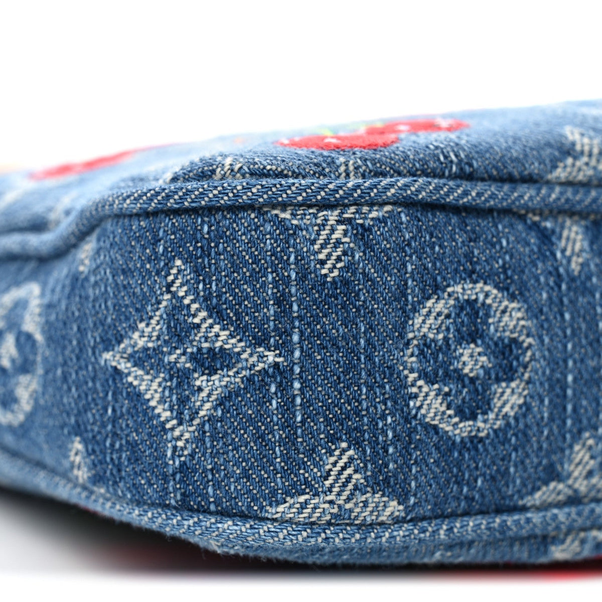 LV X TM Monogram Denim Cerises Pochette Accessories Blue