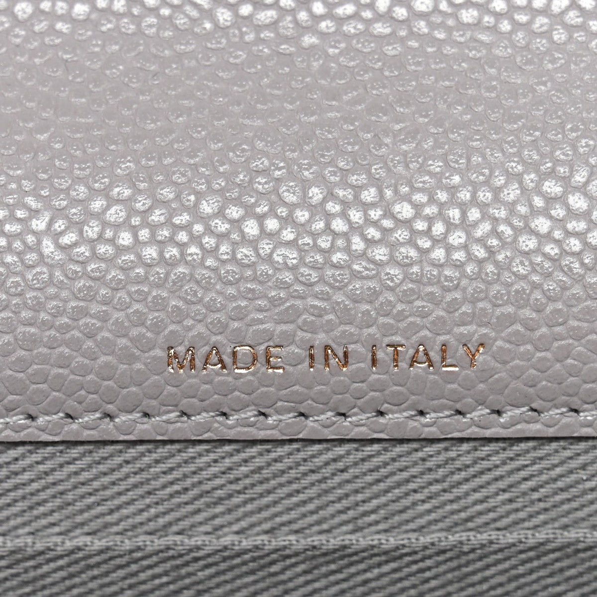 Caviar Quilted Mini Business Affinity Flap Grey