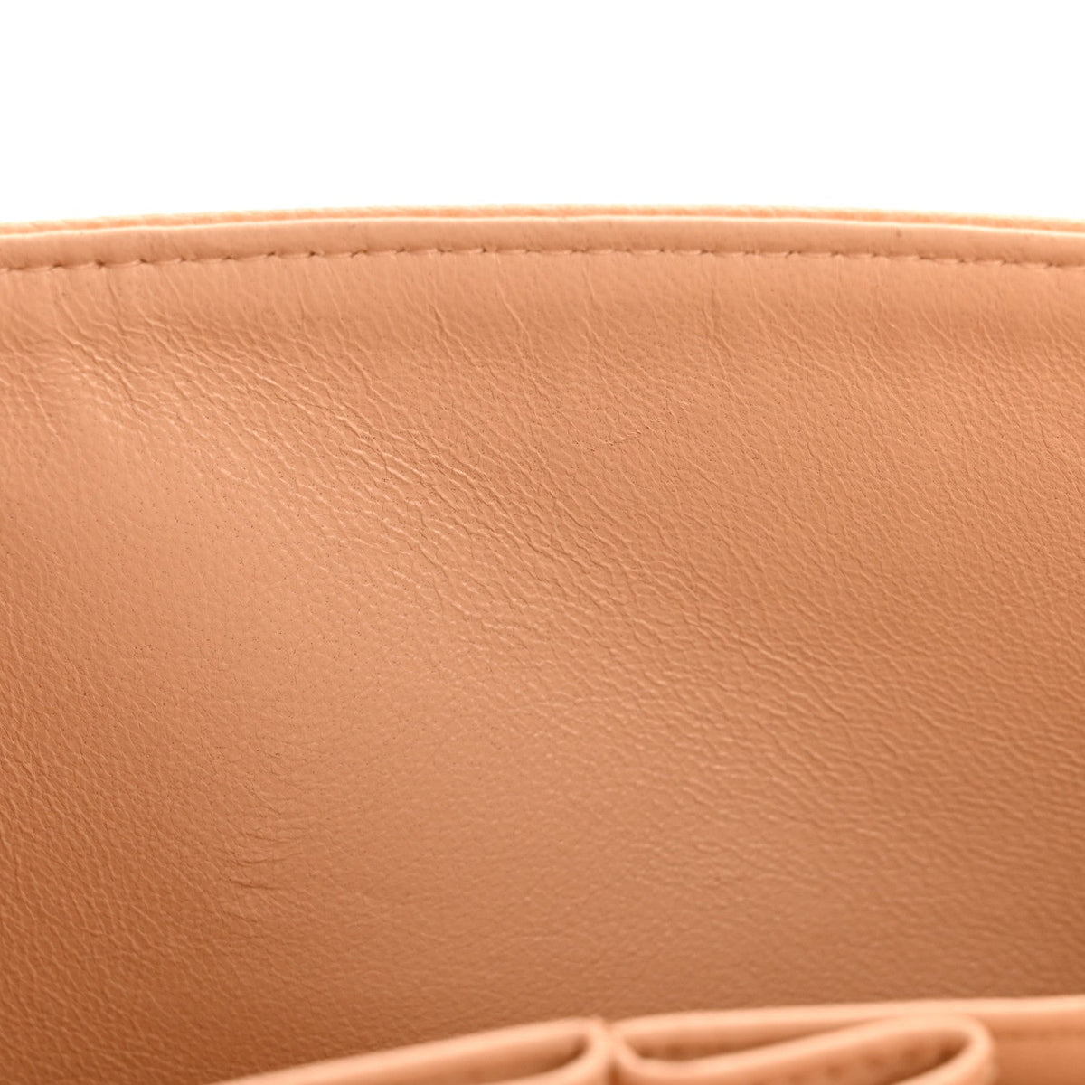 Caviar Quilted Medium Double Flap Beige Clair