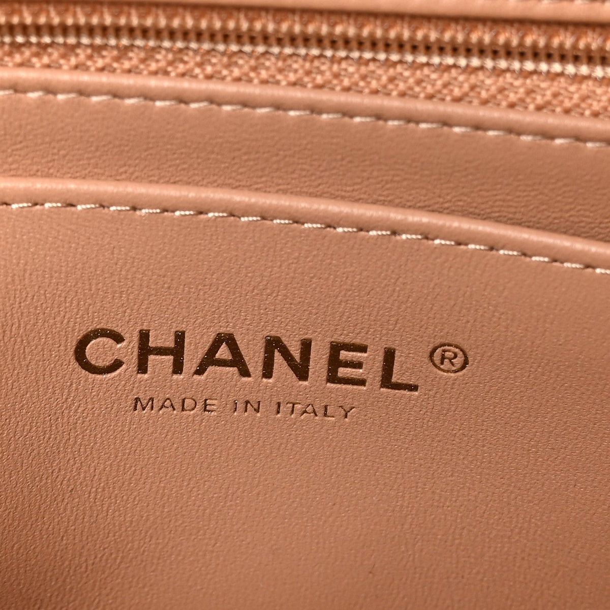 Lambskin Quilted Mini Rectangular Flap Brown