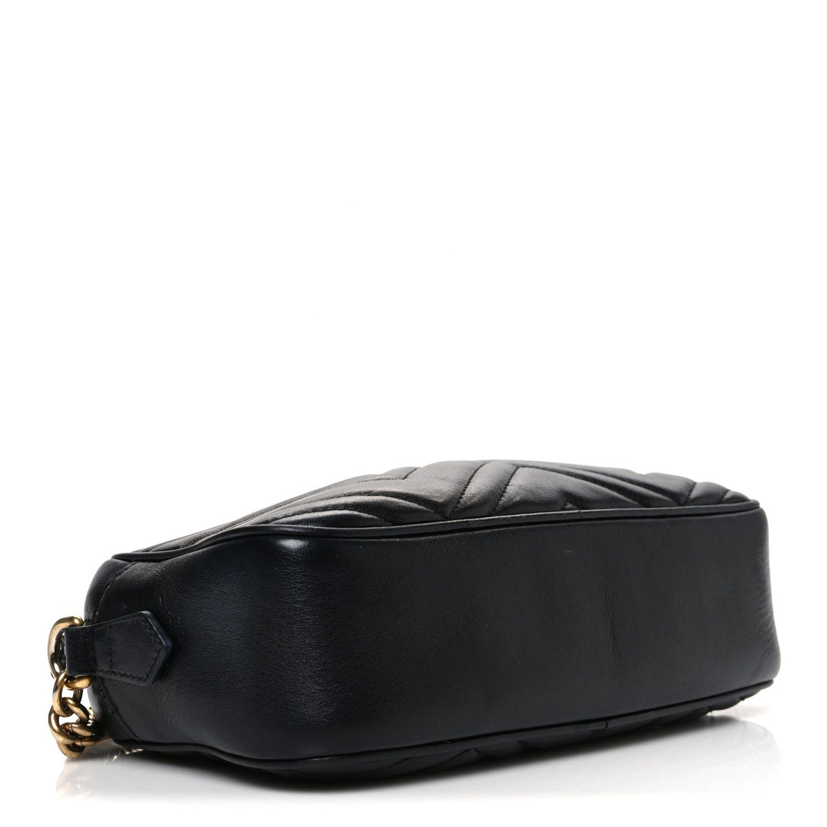 Calfskin Matelasse Small GG Marmont Chain Shoulder Bag Black
