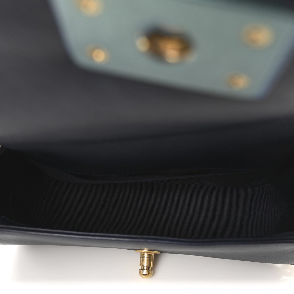 Sheepskin Braided Small Boy Reverso Flap Navy