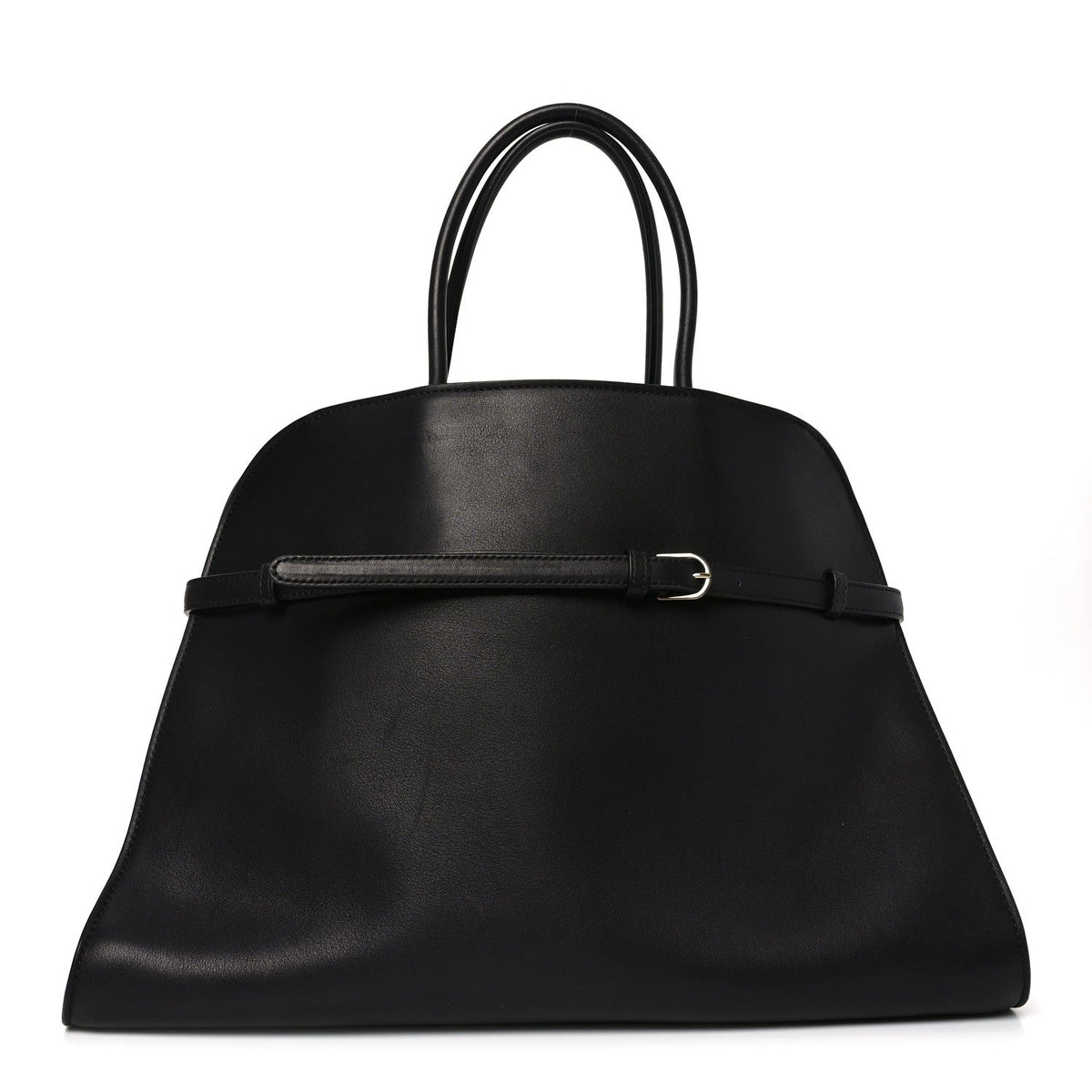 Polished Saddle Calfskin Soft Margaux Belt 15 Black