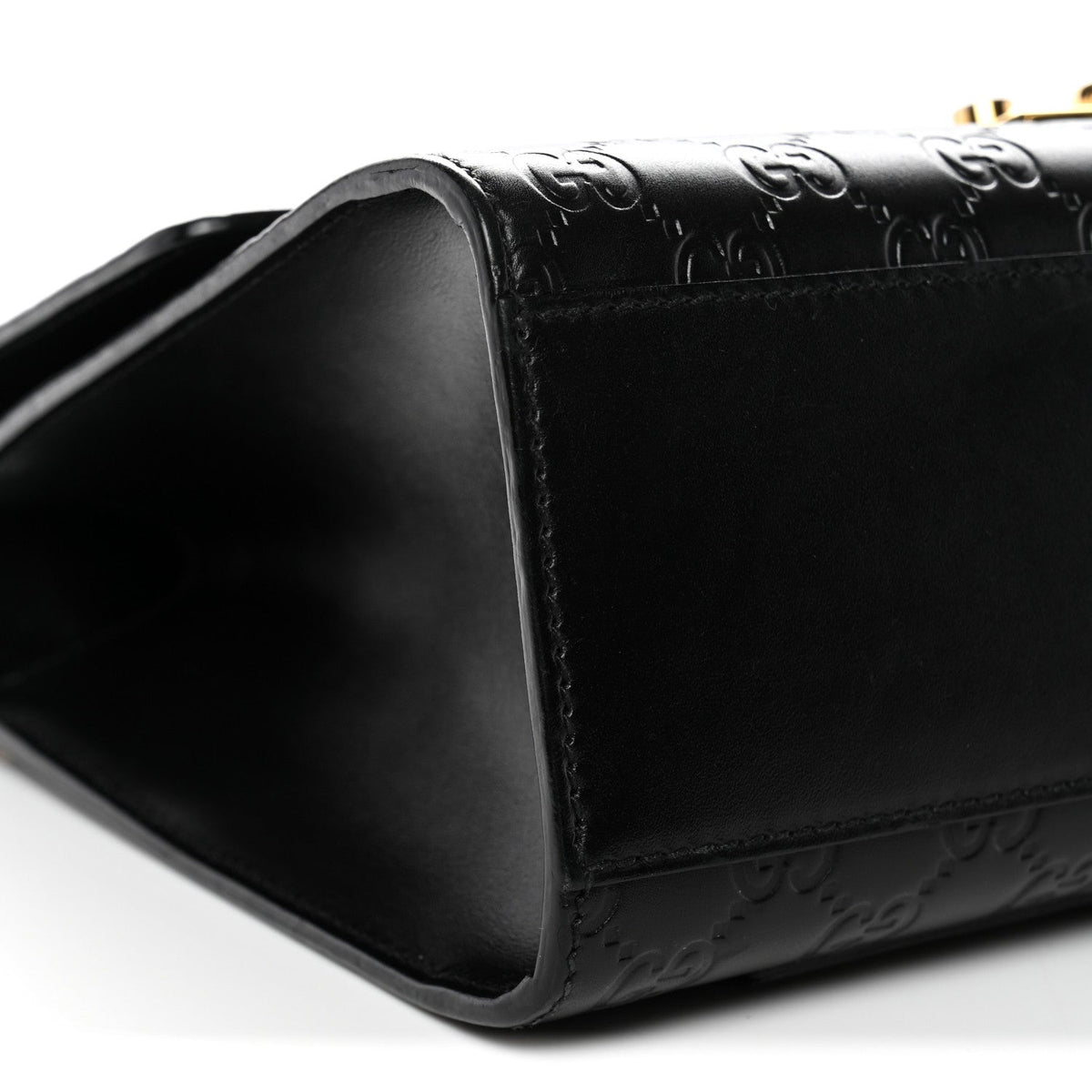 Guccissima Medium Padlock Shoulder Bag Black