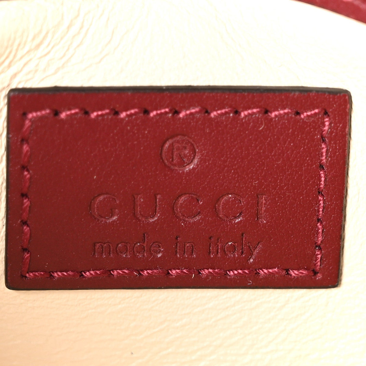 Calfskin Matelasse Super Mini GG Marmont Shoulder Bag Rosso Ancora