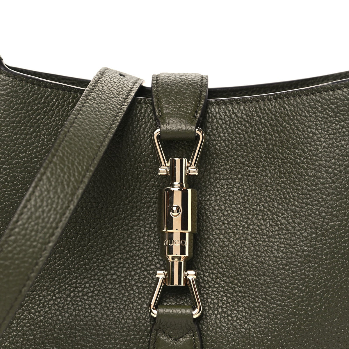 Grand Prix Calfskin Medium Jackie 1961 Hobo Dark Green