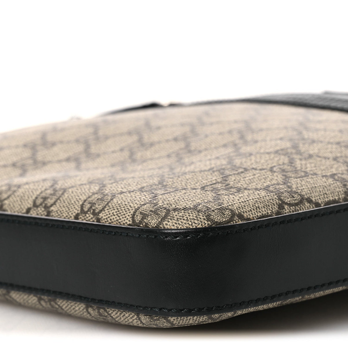 GG Supreme Monogram Flat Messenger Bag Black