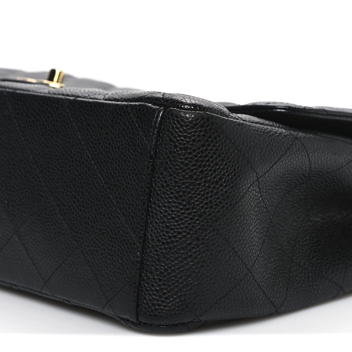 Caviar Quilted Maxi Double Flap Black