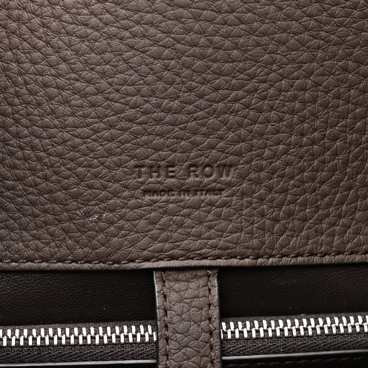 Grained Calfskin Margaux Shoulder 12 Deep Brown