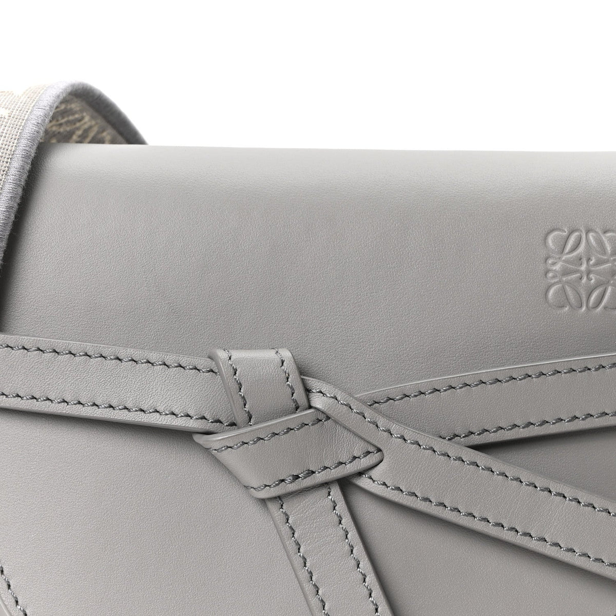 Calfskin Jacquard Mini Gate Crossbody Bag Onyx Blue