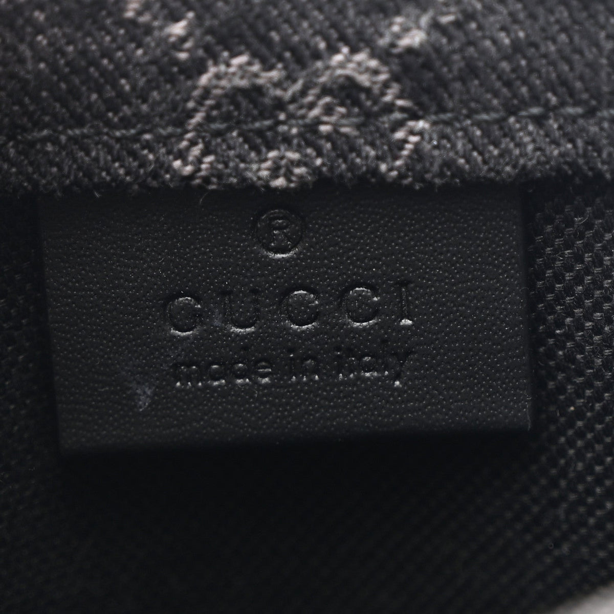 Denim Cuoio Harness GG Monogram Mini Ophidia Tote Bag Black Medium Grey
