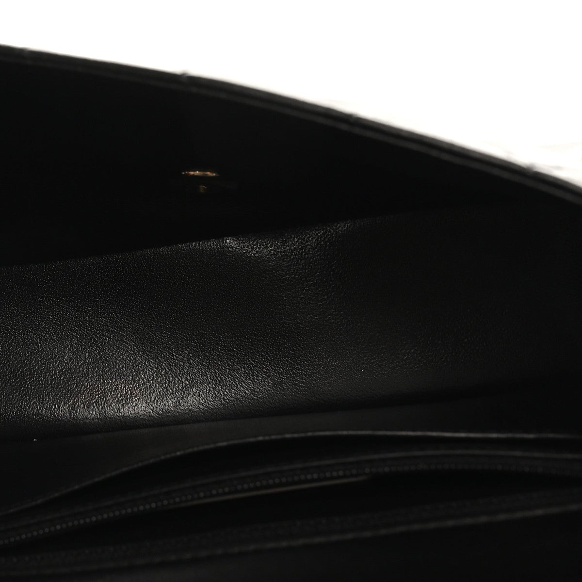 Lambskin Quilted Mini Rectangular Flap Black