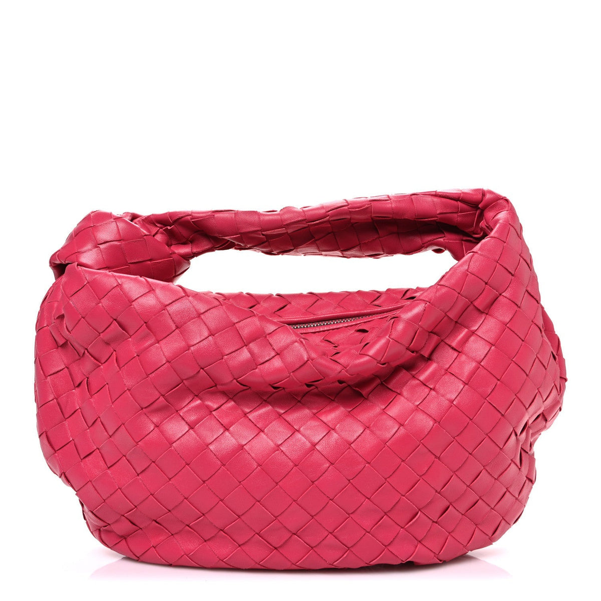 Nappa Intrecciato Teen Jodie Hobo Cranberry