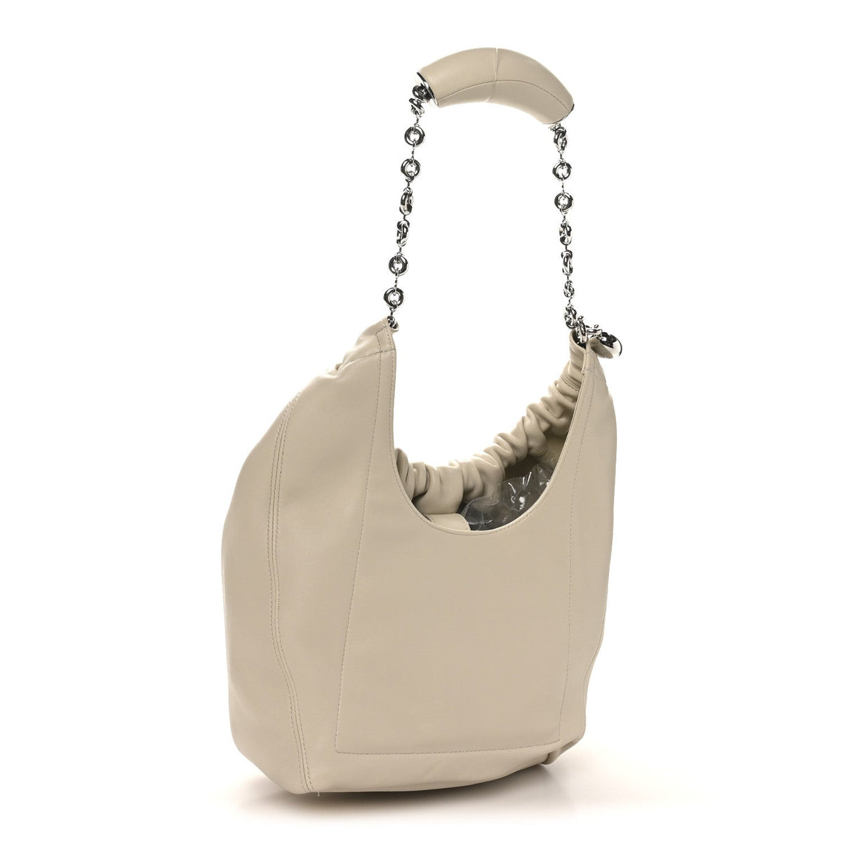 Buttery Nappa Lambskin Small Squeeze Bag Sea Salt